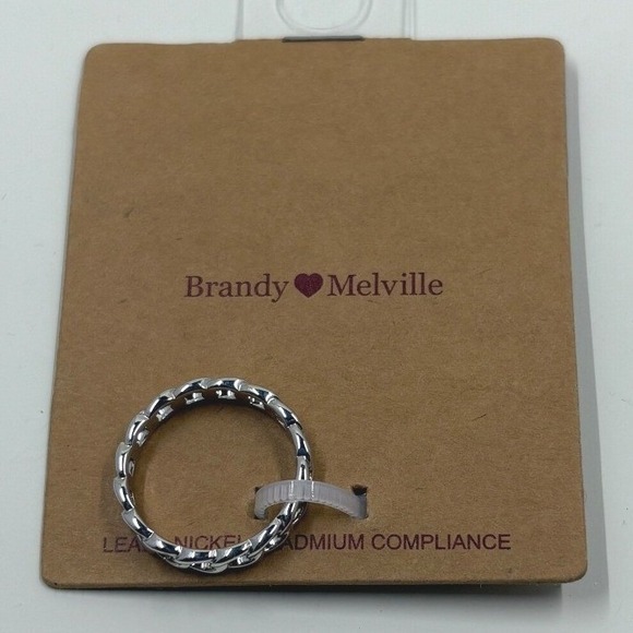Brandy Melville Jewelry - Brandy Melville Silver Chain Link Ring Size 7